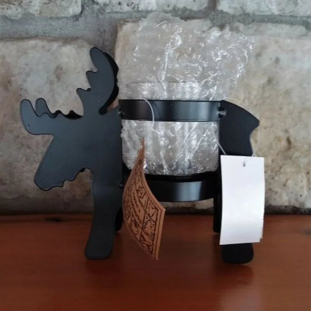 Moose Black Metal Votive Candle Holder Rustic Farmhouse Cabin Lodge Decor